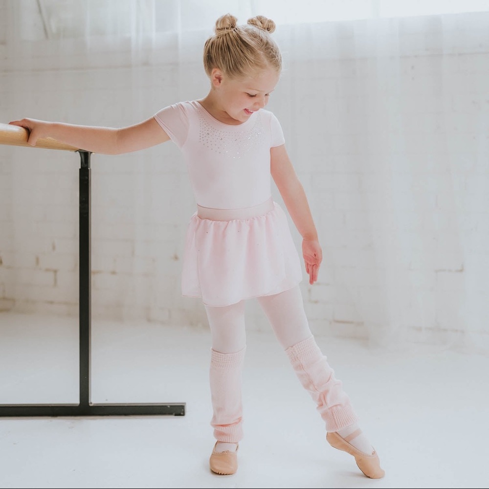 Flo dancewear Diamanté Georgette Ballet Skirt In Pink Size m